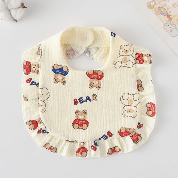 Korean Style Baby Feeding Bib | 0-1 Year | Red and blue