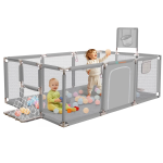 Large Playpen for twin, with Basketball Hoop, Comes with Bracket and 30 Ball  | Large Size - Image 2