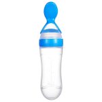 Silicone Squeezing Spoon Feeder Bottle – 90 ML for Baby Rice Paste