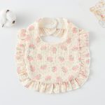 Korean Style Baby Feeding Bib | 0-1 Year | pink rose